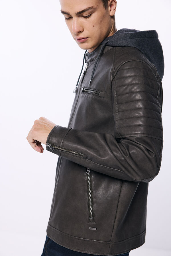 Springfield Blus&atilde;o efeito pele capuz cru