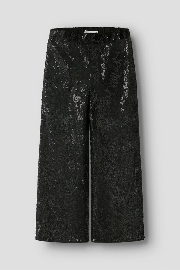 Name It Cal&ccedil;a culotte de lantejoulas para menina preto