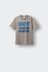 Springfield Kids T-shirt de manga curta "Not today monday" para menino cinzento