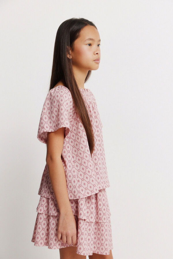 Springfield Kids Blusa ikat para menina rosa