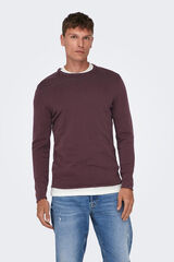 Only & Sons Camisola gola redonda  cru