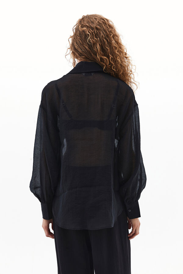 Oxxo Camisa de mangas bufantes preto