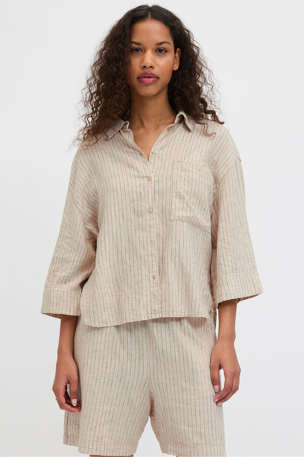 Jack & Jones Camisa de ver&atilde;o oversized cinzento