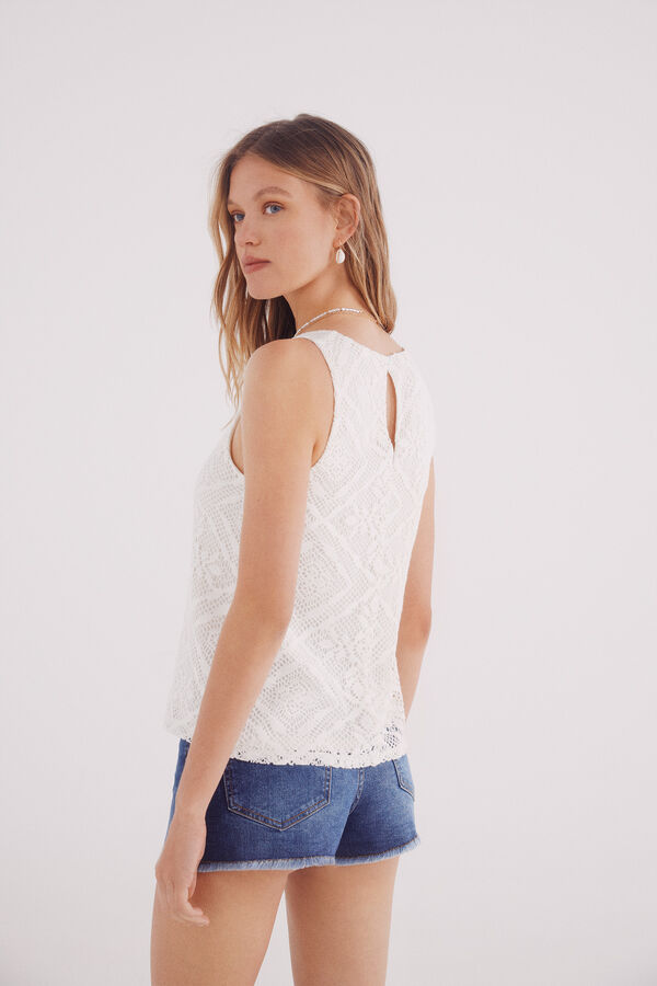 Springfield Estrutura superior de flores em losangos bege