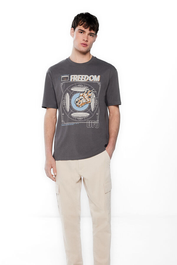 Springfield Camiseta freedom gris