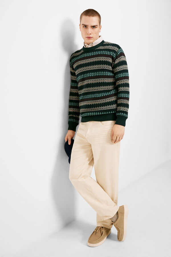 Springfield Jersey fantas&iacute;a jacquard verde