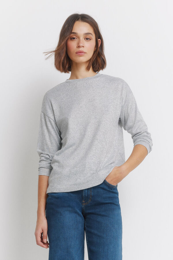 Springfield Camiseta tachas delantero gris