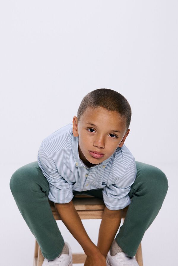 Springfield Kids Camisa pinpoint raya ni&ntilde;o azul