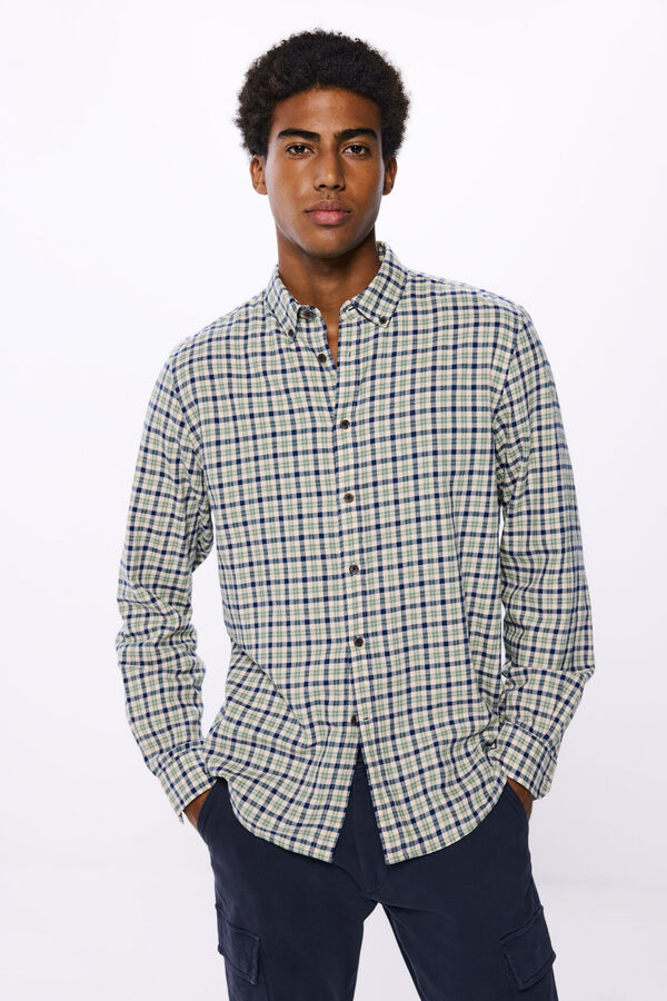 Springfield Camisa flanela xadrez branco