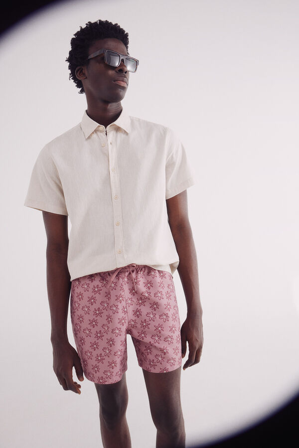 Springfield Fato de banho estampado de flores vermelho