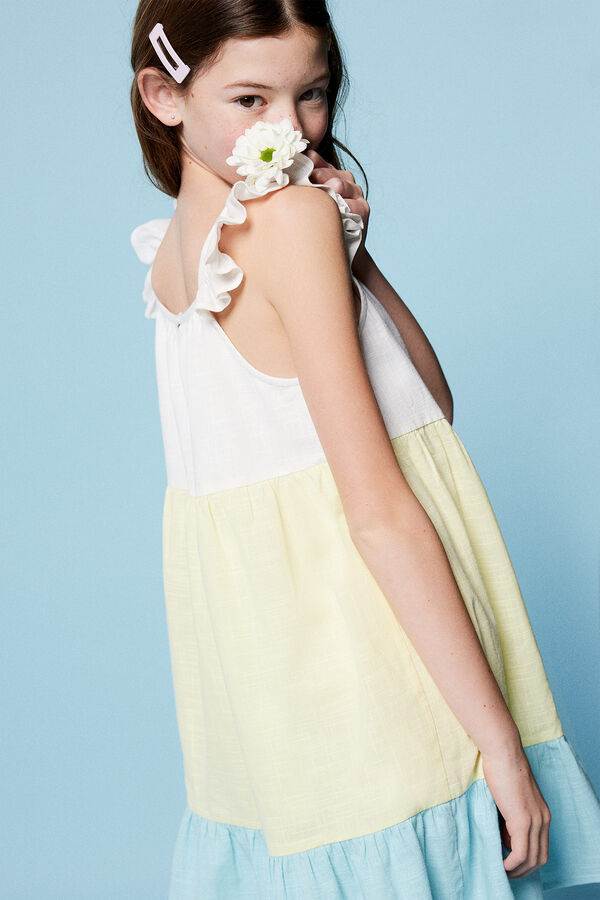 Springfield Kids Vestido tricolor ni&ntilde;a amarillo