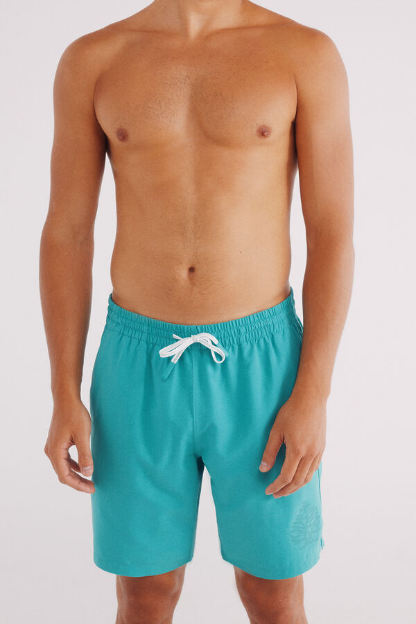 Springfield Maiô liso com logo Springfield verde