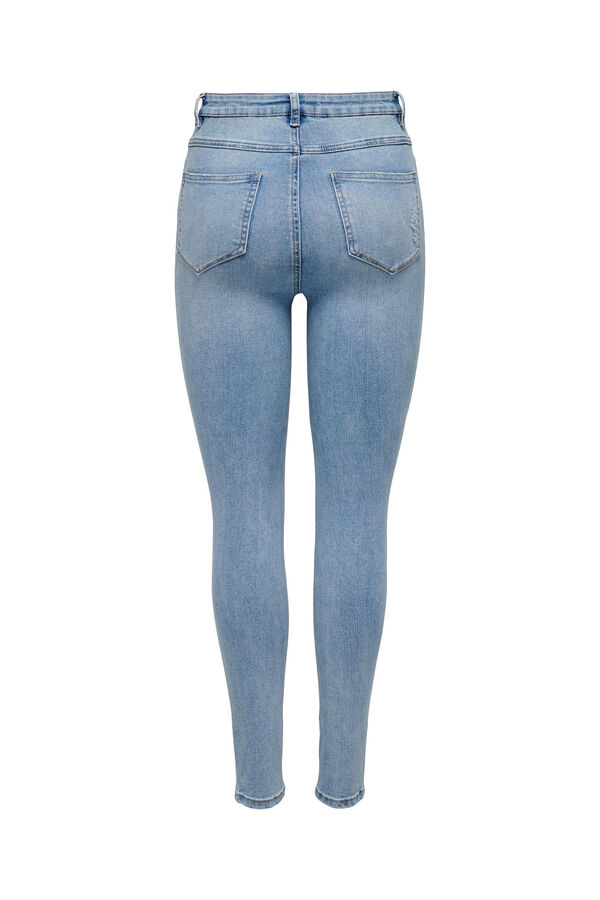 Only Jeans Skinny Tiro Alto azul