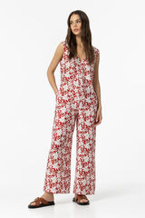 Tiffosi Mono Estampado Floral rojo