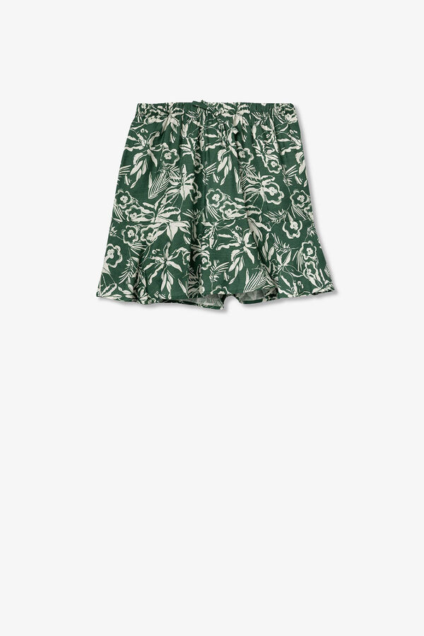 Tiffosi Saia estampado floral verde