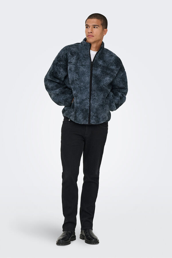 Only & Sons Casaco de forro polar azul