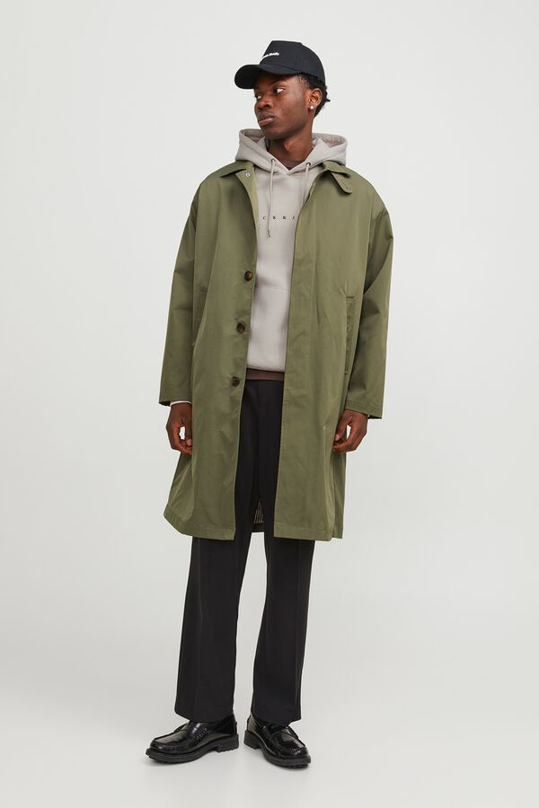 Jack & Jones Sweatshirt com capuz cinzento