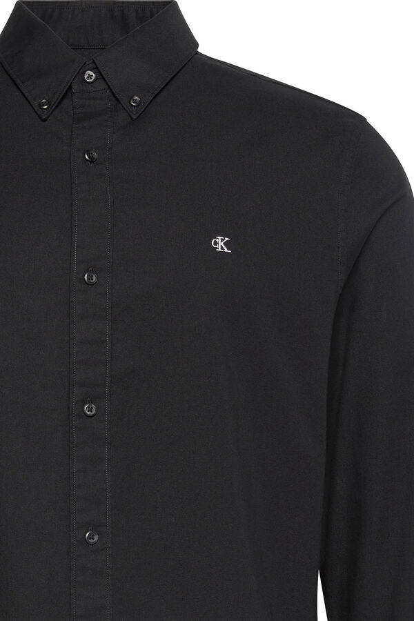 CK Jeans Camisa oxford con logo negro