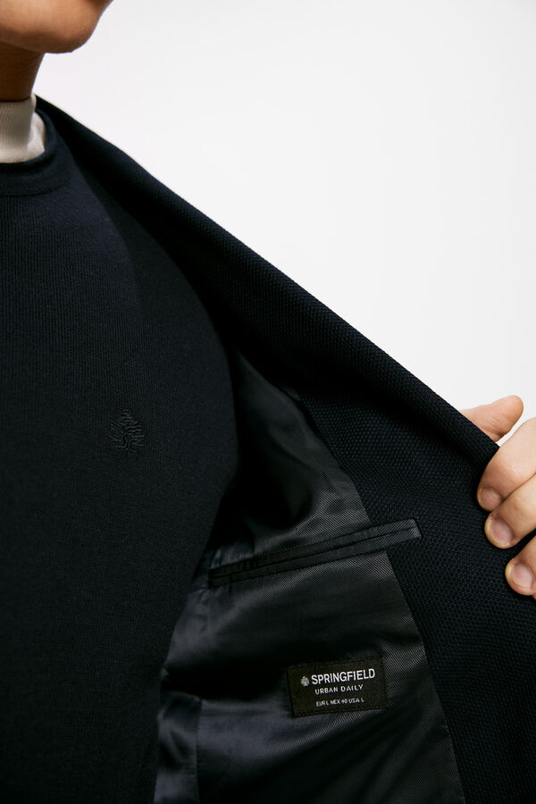 Springfield Blazer olho de p&aacute;ssaro azul