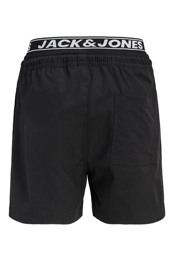 Jack & Jones Junior Ba&ntilde;ador cinturilla logo negro