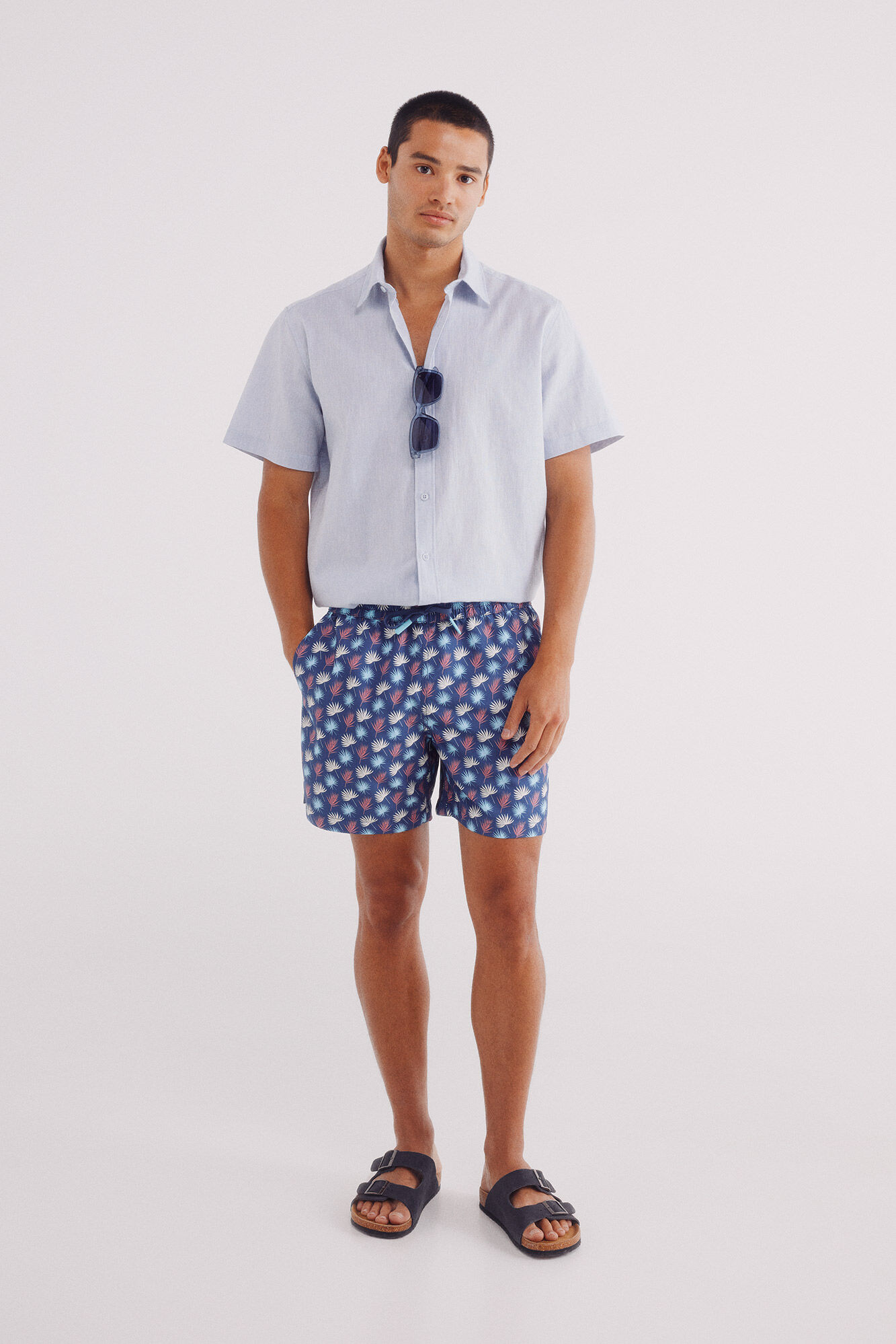 Springfield Ba&ntilde;ador estampado hojas