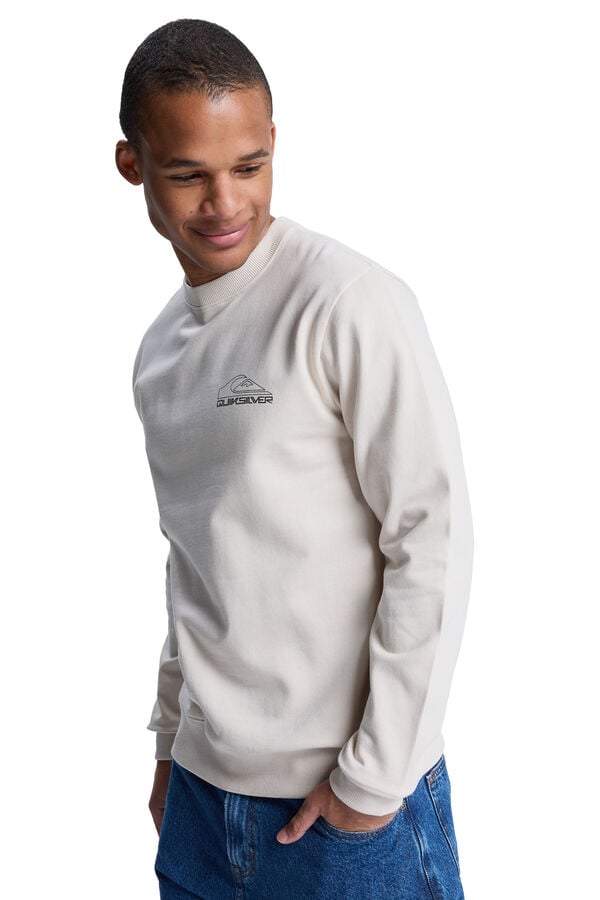 Quiksilver Basic Graphic - Sudadera para hombre beige