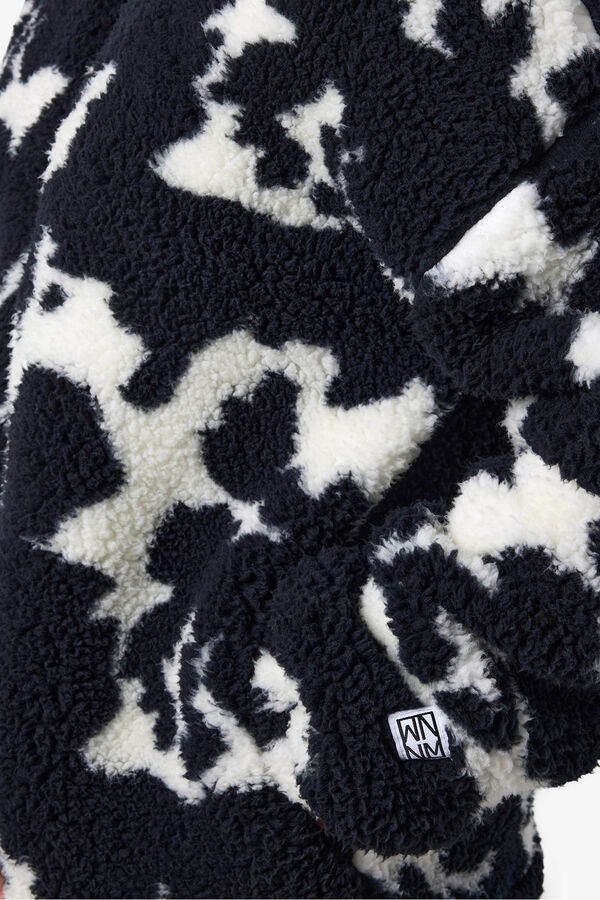 Noisy May Chaqueta teddy cuadros negro