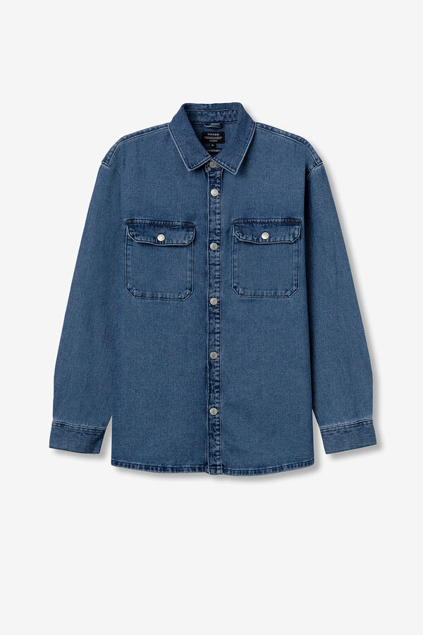 Tiffosi Camisa denim oversized azul