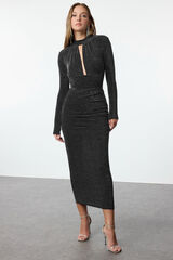 Trendyol Vestido com decote cinzento
