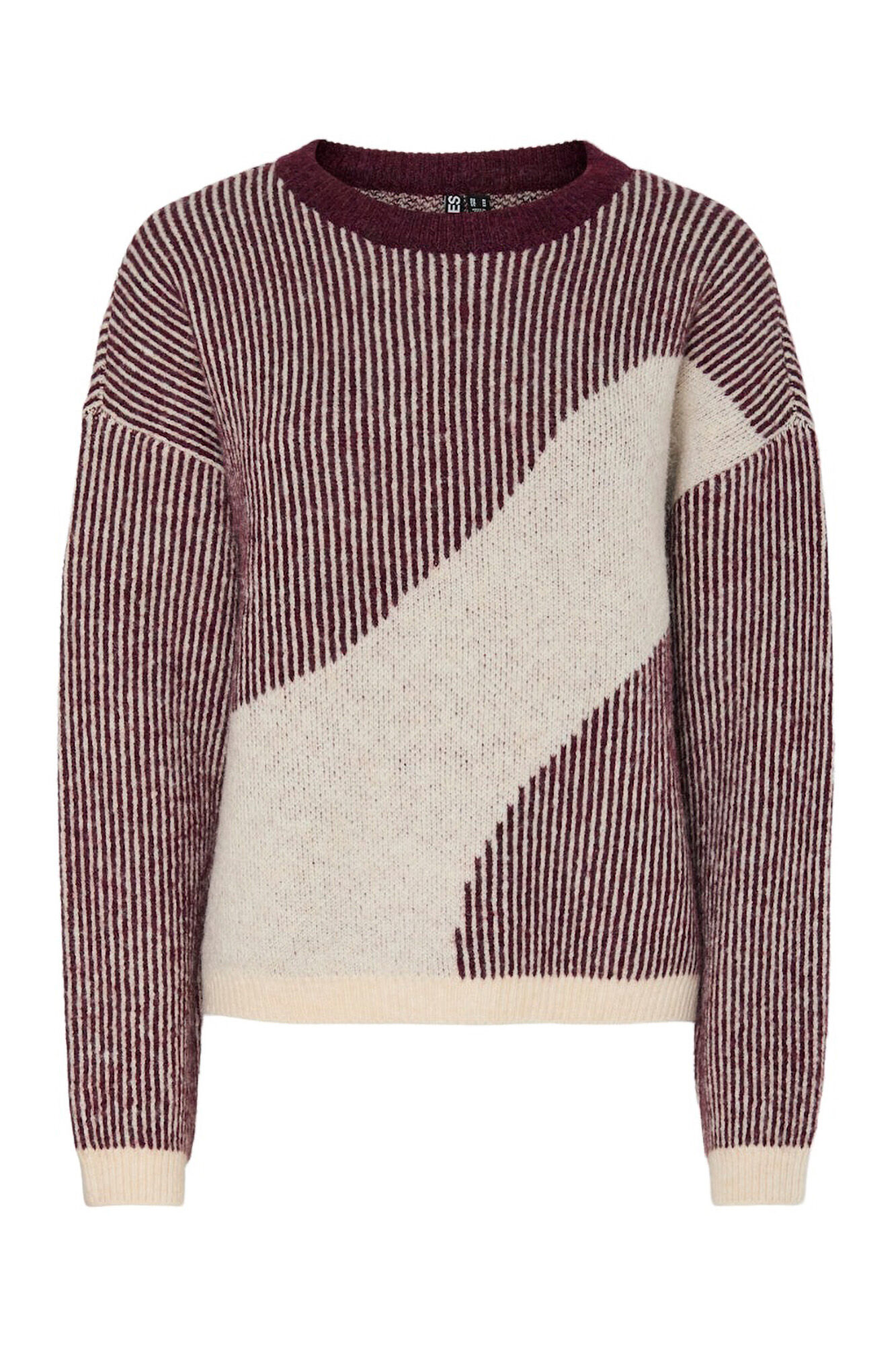 Pieces Jersey bicolor cuello contraste