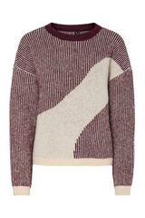 Pieces Jersey bicolor cuello contraste rojo