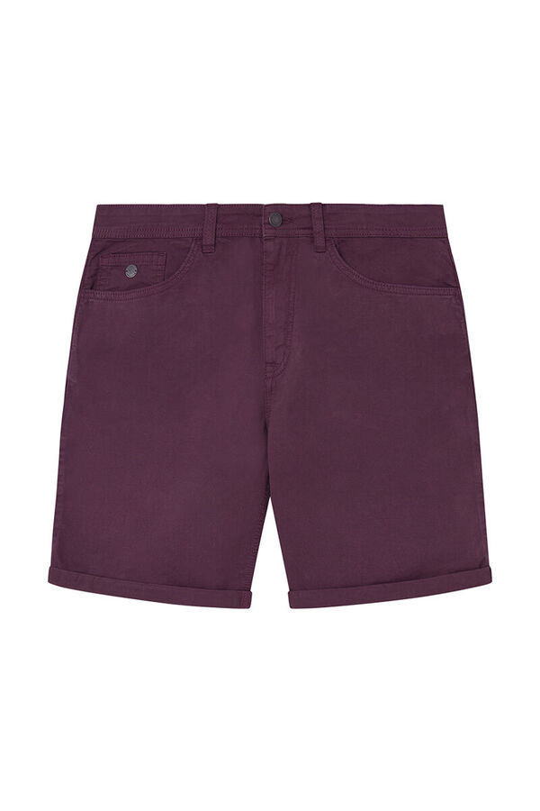 Springfield Bermuda ligera color slim fit burdeos
