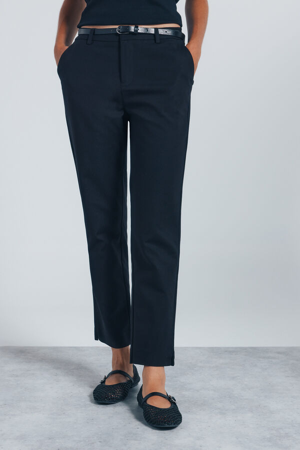 Springfield Pantal&oacute;n chino recto negro