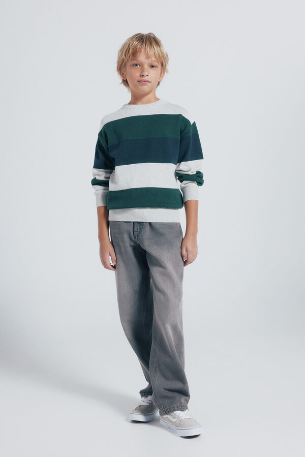 Springfield Kids Su&eacute;ter riscas b&aacute;sico para meninos verde