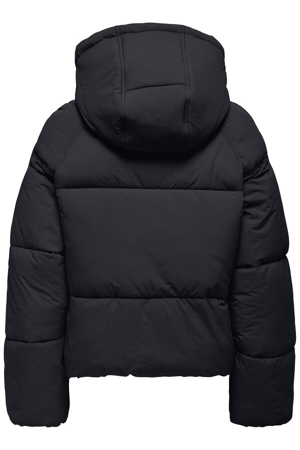 Only Casaco acolchoado com capuz preto
