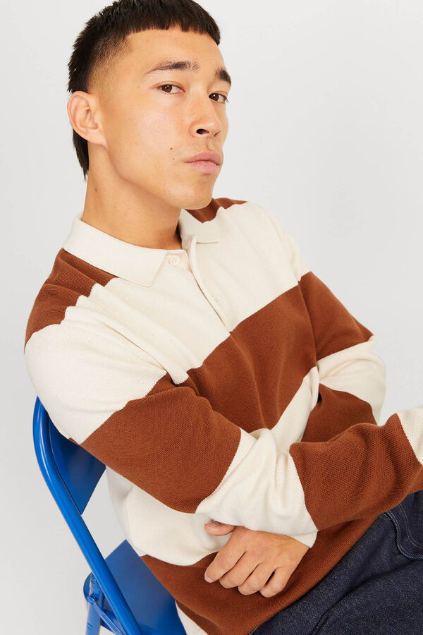 Jack & Jones Pólo de malha mangas branco