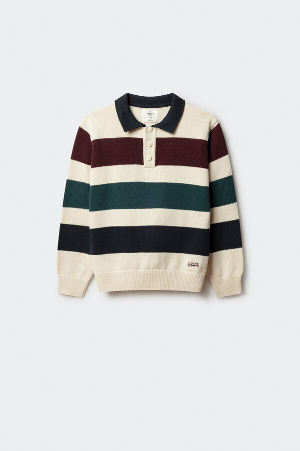 Springfield Kids Sweatshirt riscas para meninos branco