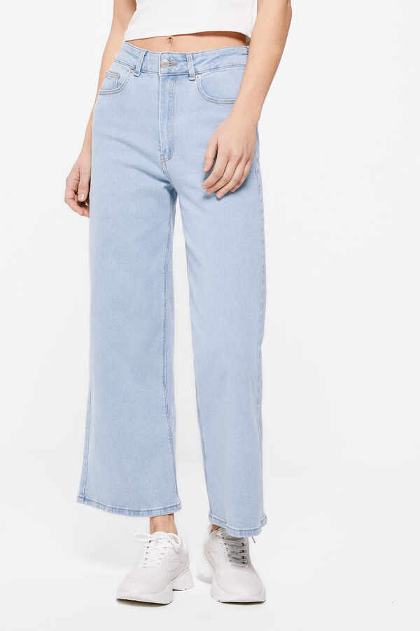 Springfield Jeans Culottes Lavagem Sustentável azul