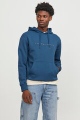 Jack & Jones Sweatshirt com capuz padr&atilde;o azul