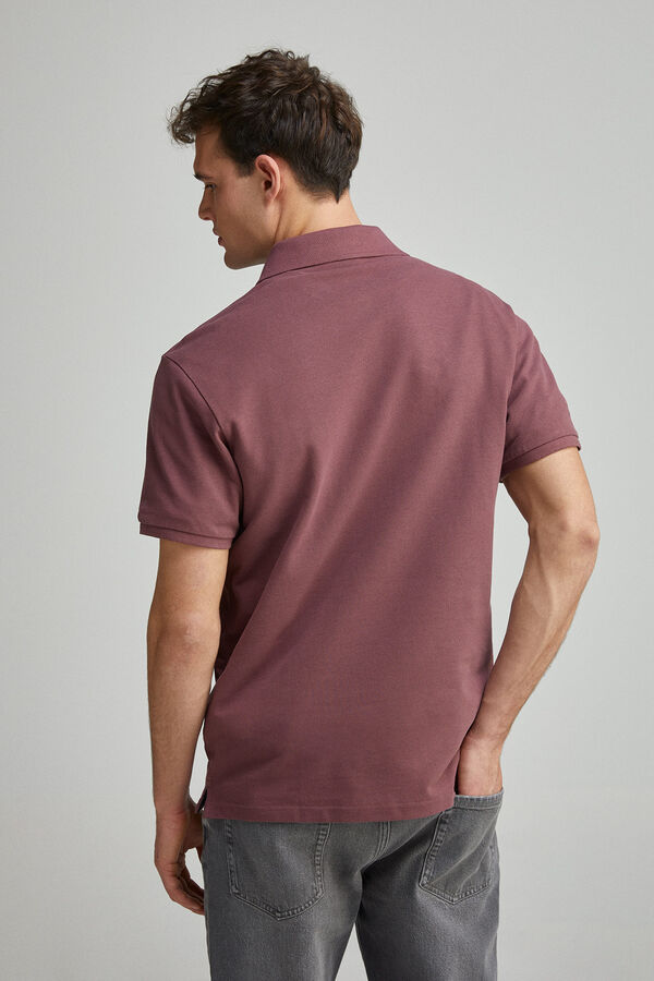 Springfield Polo piqué contrastante com carcela slim fit vermelho