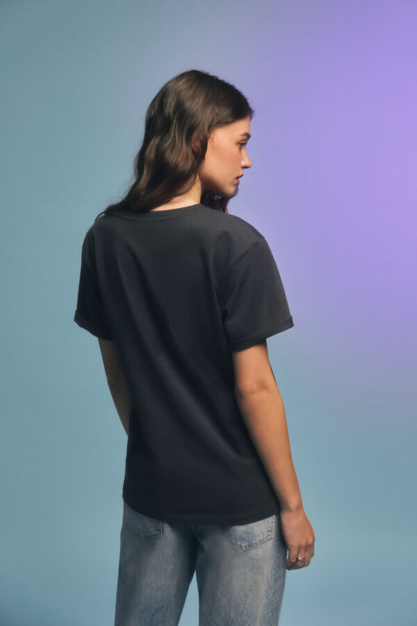 Springfield Camiseta "You´ll never catch me" negro