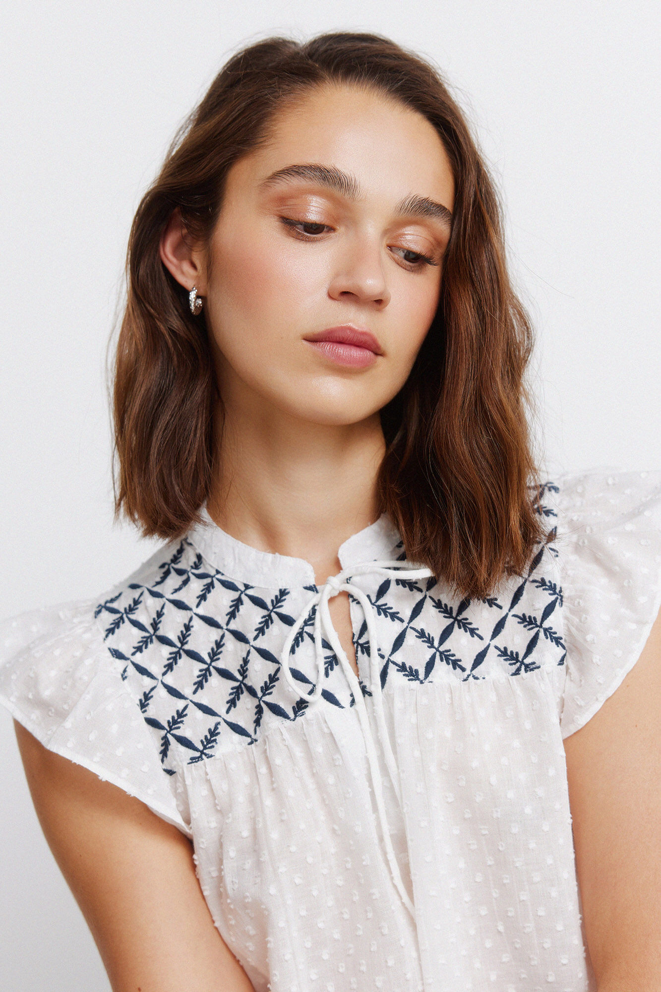 Springfield Blusa volantes plumeti