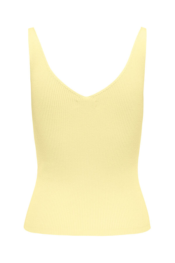 JDY Camiseta tirantes punto amarillo