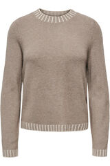 Only Jersey costuras en contraste beige