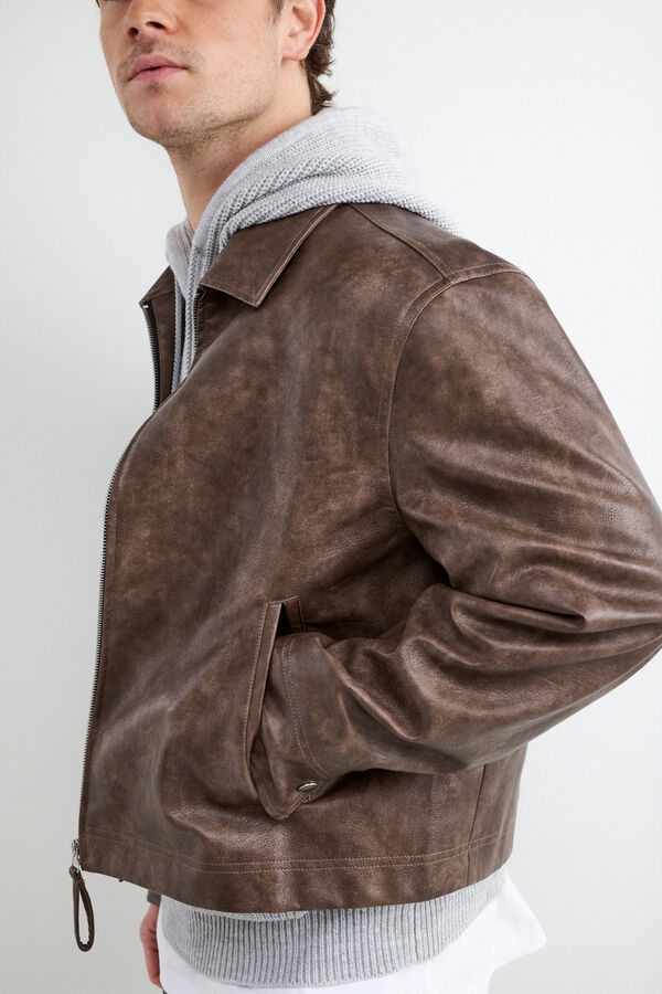 Balmohk Chaqueta efecto piel tostado