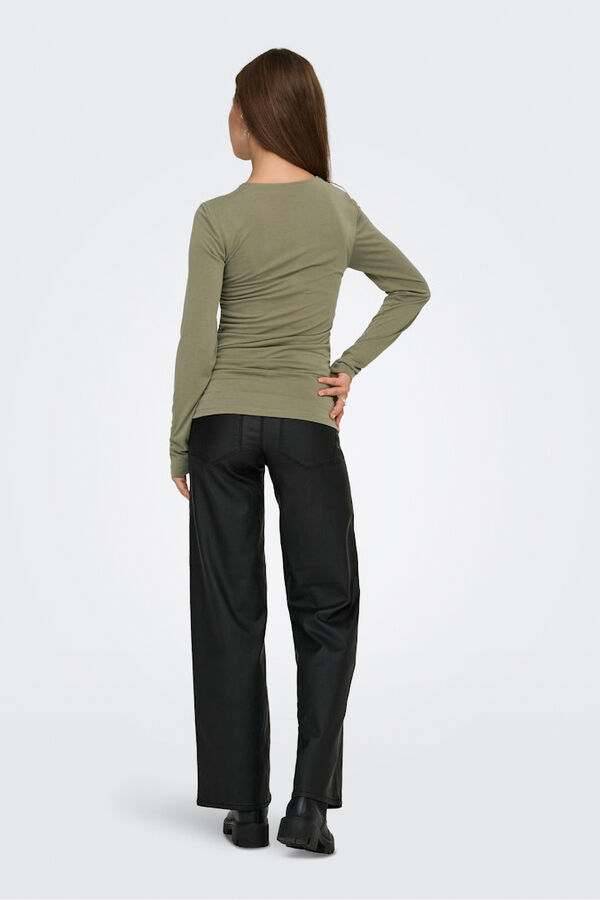 Only Top de manga comprida manga estampado