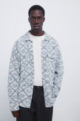 Springfield Camisa jacquard &eacute;tnica azul