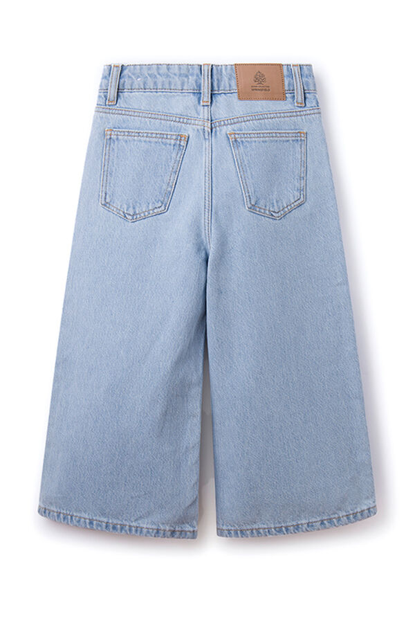 Springfield Kids Cal&ccedil;as denim culotte menina azul