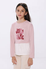 Springfield Kids Camiseta feminina "Joie de Vivre" rosa