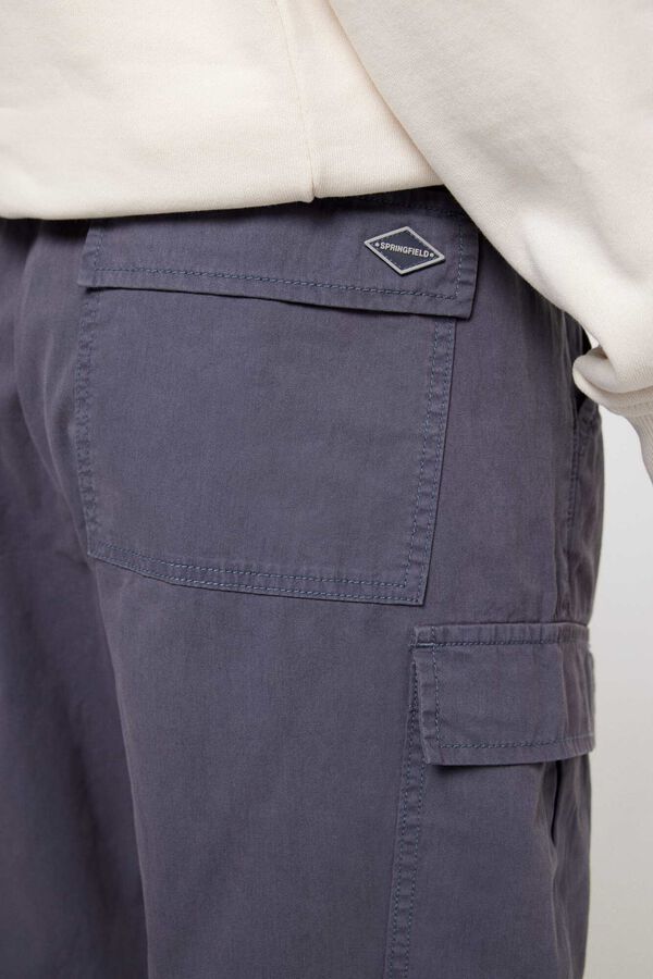 Springfield Pantal&oacute;n cargo parachute azul